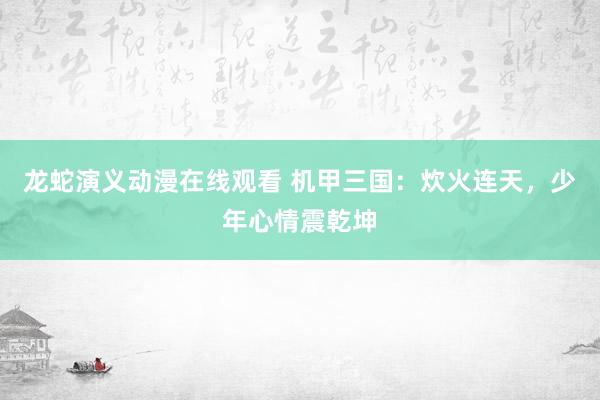 龙蛇演义动漫在线观看 机甲三国：炊火连天，少年心情震乾坤