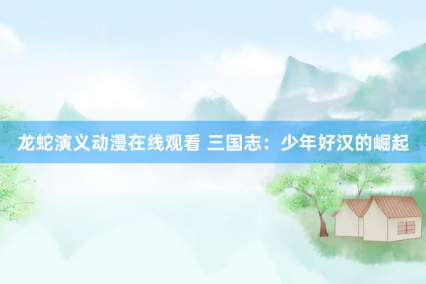 龙蛇演义动漫在线观看 三国志：少年好汉的崛起
