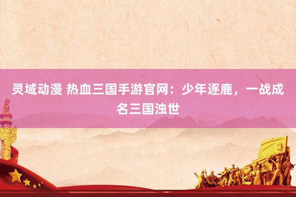 灵域动漫 热血三国手游官网：少年逐鹿，一战成名三国浊世
