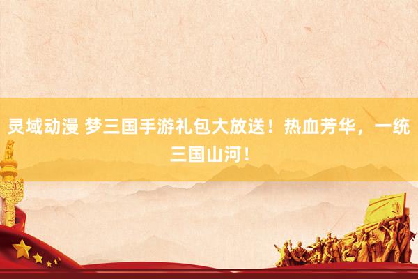 灵域动漫 梦三国手游礼包大放送！热血芳华，一统三国山河！