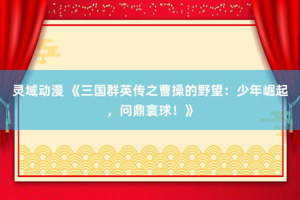 灵域动漫 《三国群英传之曹操的野望：少年崛起，问鼎寰球！》