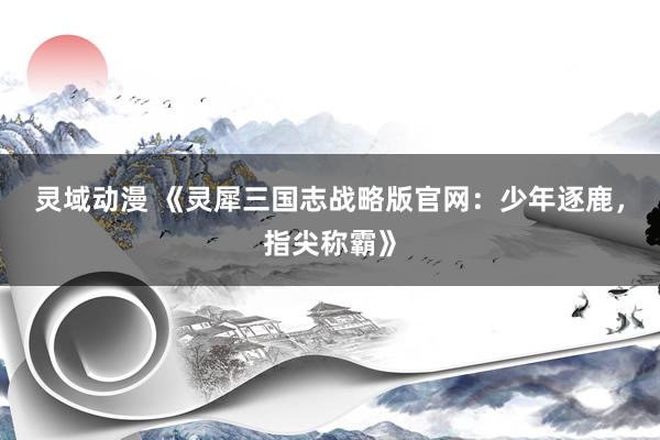 灵域动漫 《灵犀三国志战略版官网：少年逐鹿，指尖称霸》