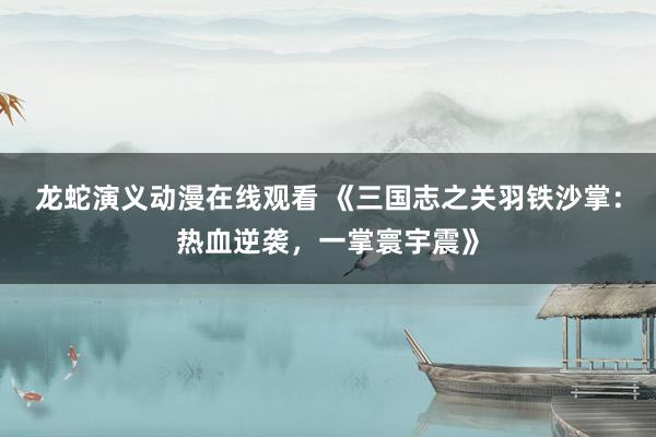 龙蛇演义动漫在线观看 《三国志之关羽铁沙掌：热血逆袭，一掌寰宇震》