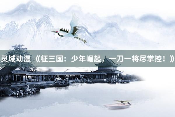 灵域动漫 《征三国：少年崛起，一刀一将尽掌控！》