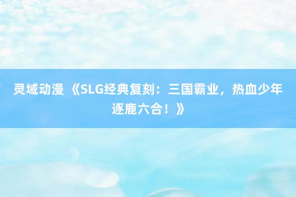 灵域动漫 《SLG经典复刻：三国霸业，热血少年逐鹿六合！》