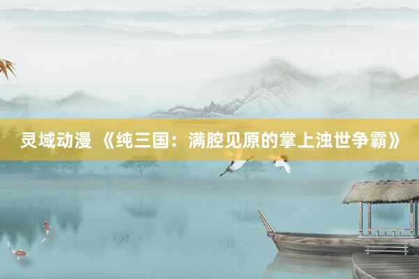灵域动漫 《纯三国：满腔见原的掌上浊世争霸》