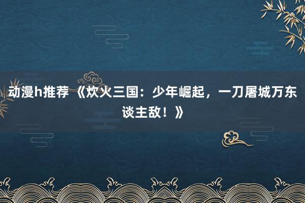 动漫h推荐 《炊火三国：少年崛起，一刀屠城万东谈主敌！》
