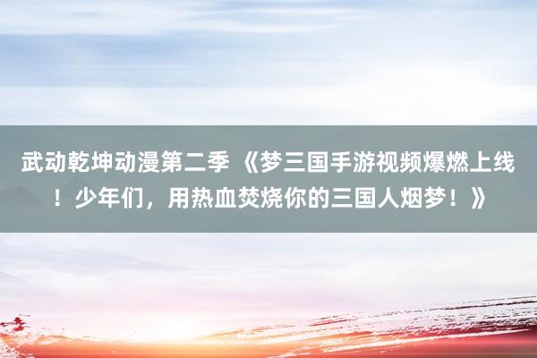 武动乾坤动漫第二季 《梦三国手游视频爆燃上线！少年们，用热血焚烧你的三国人烟梦！》