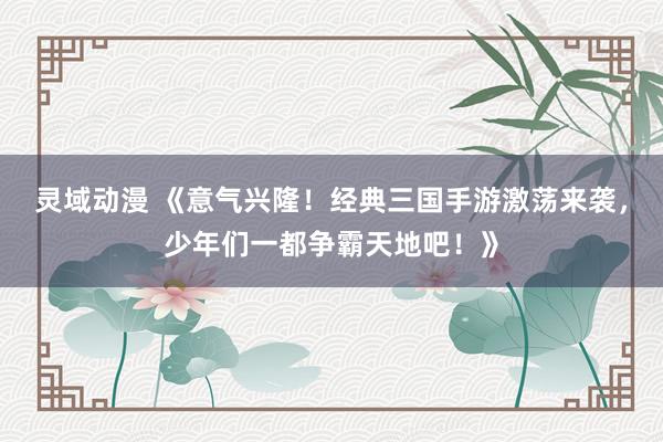 灵域动漫 《意气兴隆！经典三国手游激荡来袭，少年们一都争霸天地吧！》