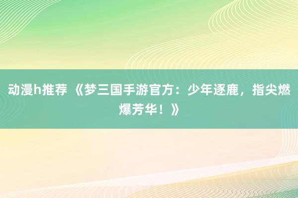 动漫h推荐 《梦三国手游官方：少年逐鹿，指尖燃爆芳华！》